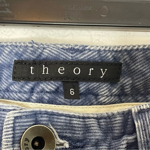 Theory pants corduroy sz 6 blue wide leg - Picture 3 of 7